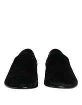 Dolce & Gabbana Black Jacquard Loafers Formal Men Dress Shoes